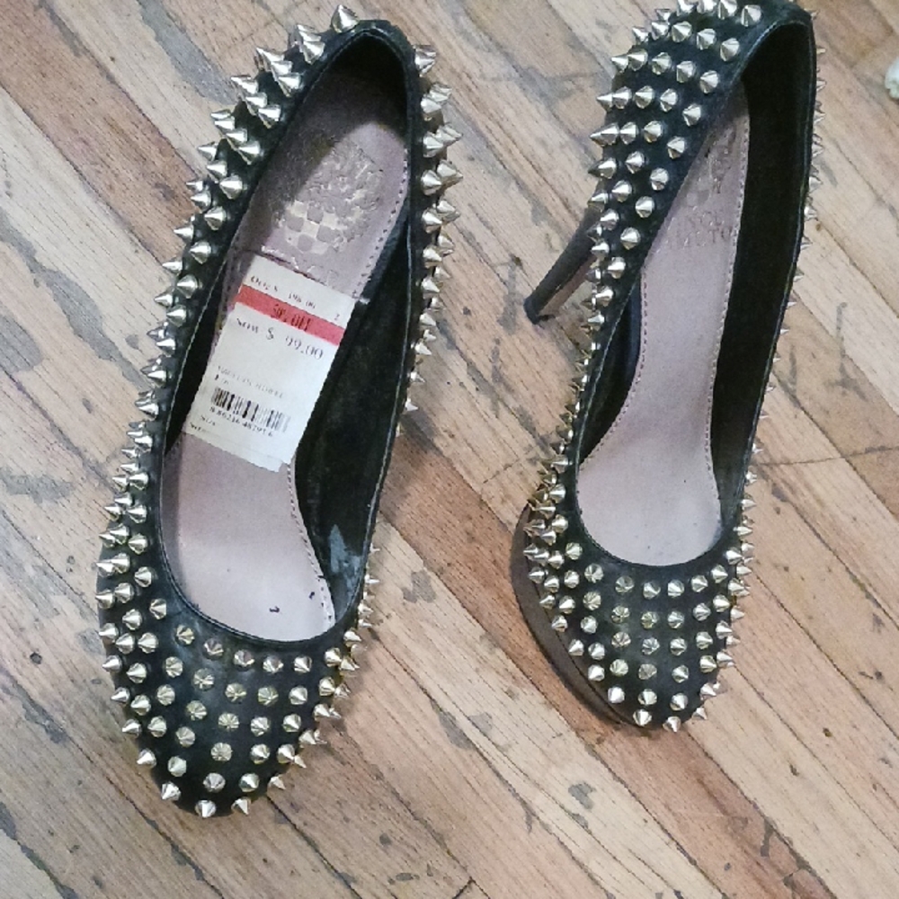 Vince Black Studded Heels